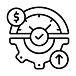 Cost Reduction Chart Icon